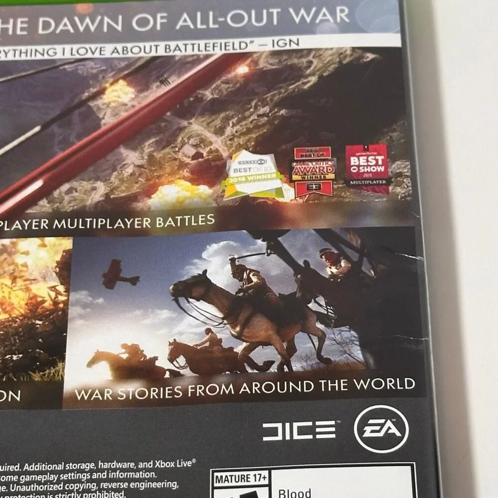 Xbox One Battlefield 1 Game